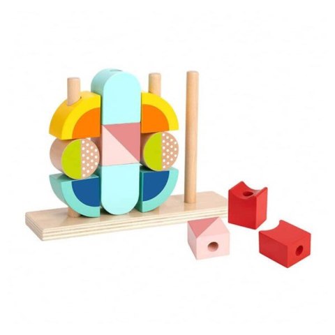 Drewniane klocki konstrukcyjne 3D – krab, 18 el.
