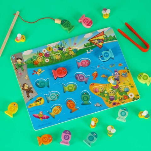Gra drewniana Łowienie rybek i pszczółek Montessori 🐠🐝 Gra drewniana Łowienie rybek i pszczółek Montessori 🐠🐝
