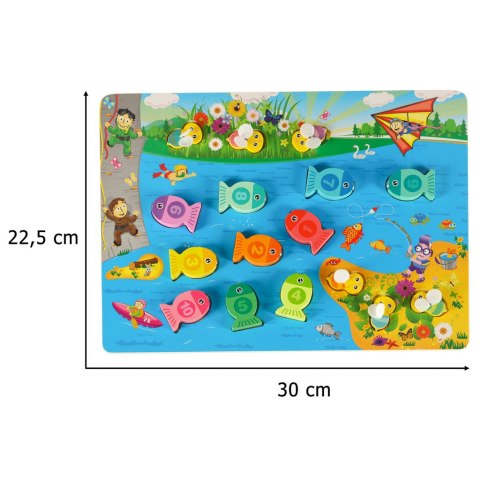 Gra drewniana Łowienie rybek i pszczółek Montessori 🐠🐝 Gra drewniana Łowienie rybek i pszczółek Montessori 🐠🐝