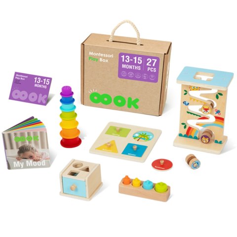 Drewniany edukacyjny box Montessori 6w1 – sensoryczna walizka dla dzieci Drewniany edukacyjny box Montessori 6w1 – sensoryczna walizka dla dzieci
