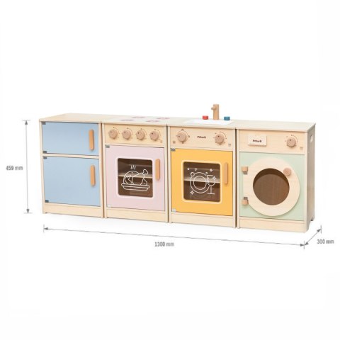 Drewniany zestaw kuchenny XL PolarB – pralka, kuchenka, zmywarka, lodówka Drewniany zestaw kuchenny XL PolarB – pralka, kuchenka, zmywarka, lodówka
