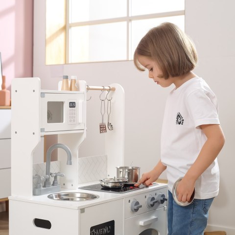 Drewniana kuchnia z efektami świetlnymi i dźwiękowymi + akcesoria Drewniana kuchnia z efektami świetlnymi i dźwiękowymi + akcesoria
