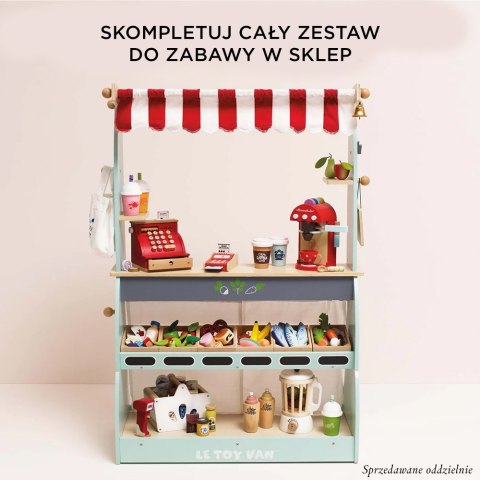 Drewniane warzywa w skrzynce – zestaw do zabawy w sklep i stragan dla dzieci