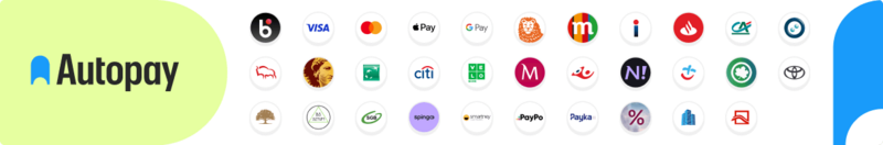 Blik + karty + portfele elektroniczne + PIS + przelew + płatności odroczone + raty 1215x200 bank pay